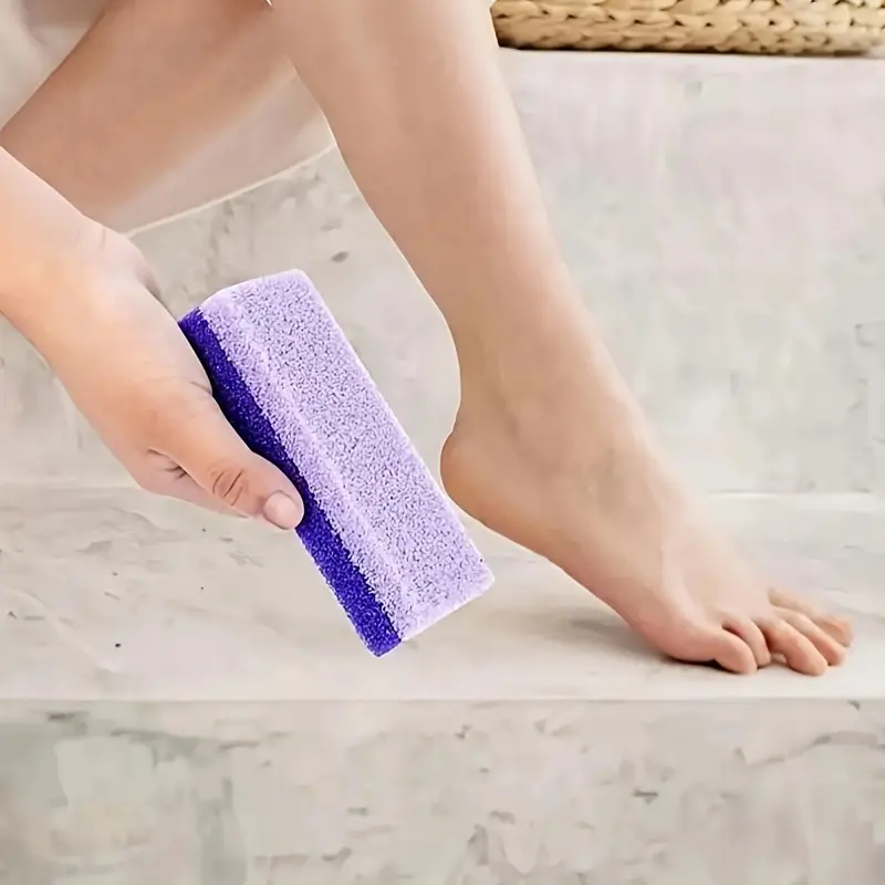 4 Pcs Foot Pumice Stones & Scrubbers - Durable Exfoliating Callus Remover Pedicure Tools for Home Cleansing (Home Care Supplies for Men, Women)