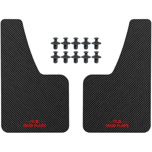 2 count Black Universal Mudflaps for  SUV Van Hatchback UTV ATV Front Rear Mud Flaps Splash Guards Fender Flares Mudguard with Hardware 14.17''x 8.27''("R.S MUD Flaps Logo)