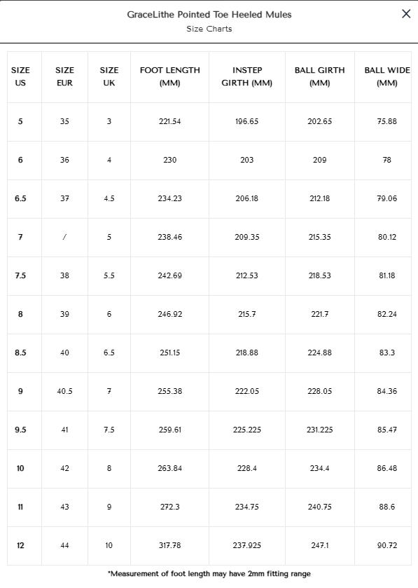 GraceLithe Pointed Toe Heeled Mules