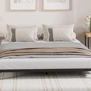 Upgrade Your Sleep Game! 🛏️ This Metal Platform Bed Frame is Anti-Slip, Noise-Free & Heavy Duty! 🛌💪 #BedFrame #PlatformBed