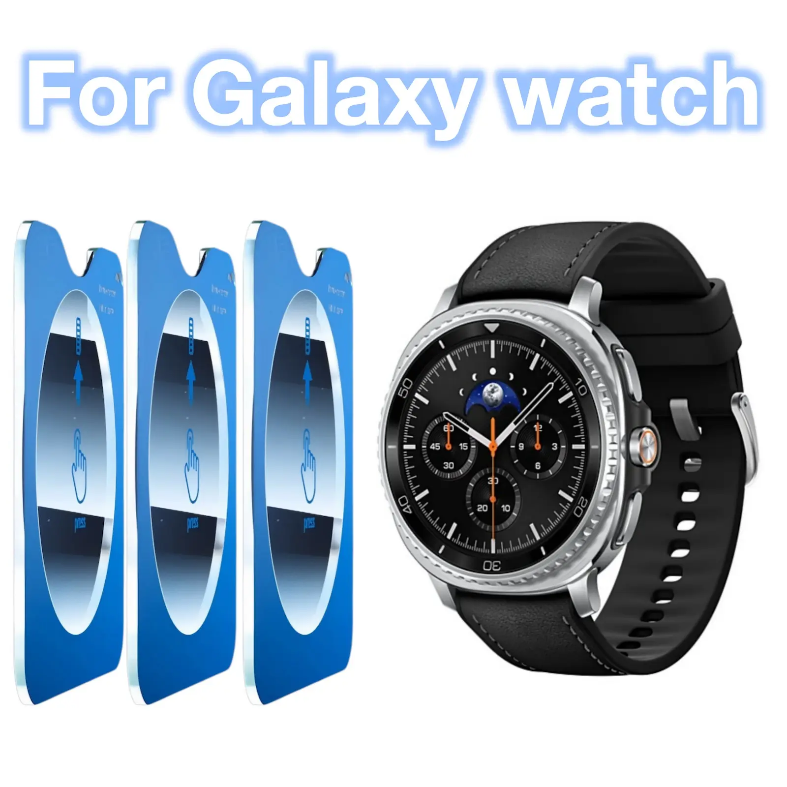 3pcs Galaxy Watch @025 Ultra Screen Protectors, Smart Watch Accessories, Compatible with  Watch 8 7 4 5 6 7 Models, 40mm 44mm 43mm 47mm, Tempered Glass, Easy Alignment, Smartwatch Accessories
