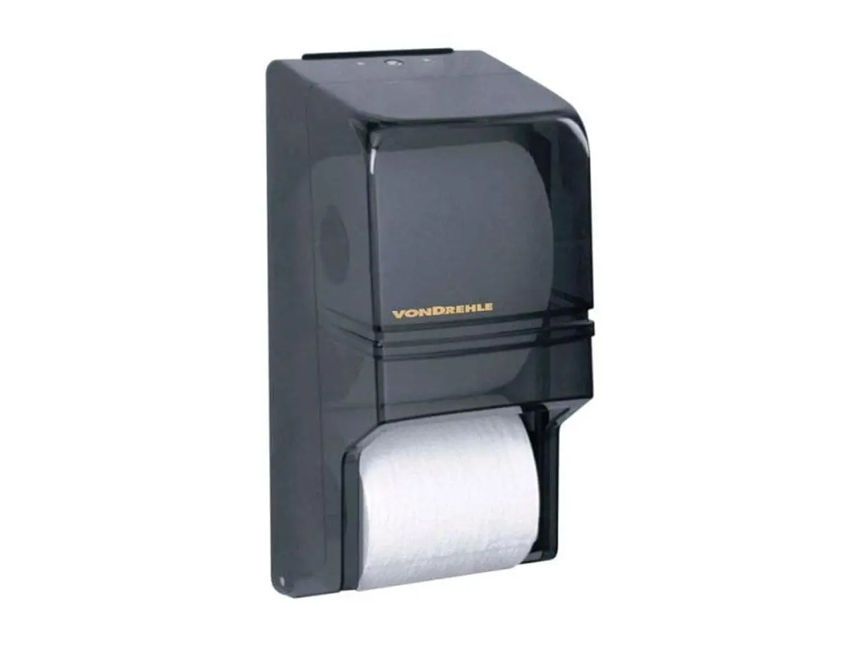Vondrehle HDSBT1 Plastic Standard Bath Tissue Dispenser - Easy-Installation Bathroom Supply for Home Use