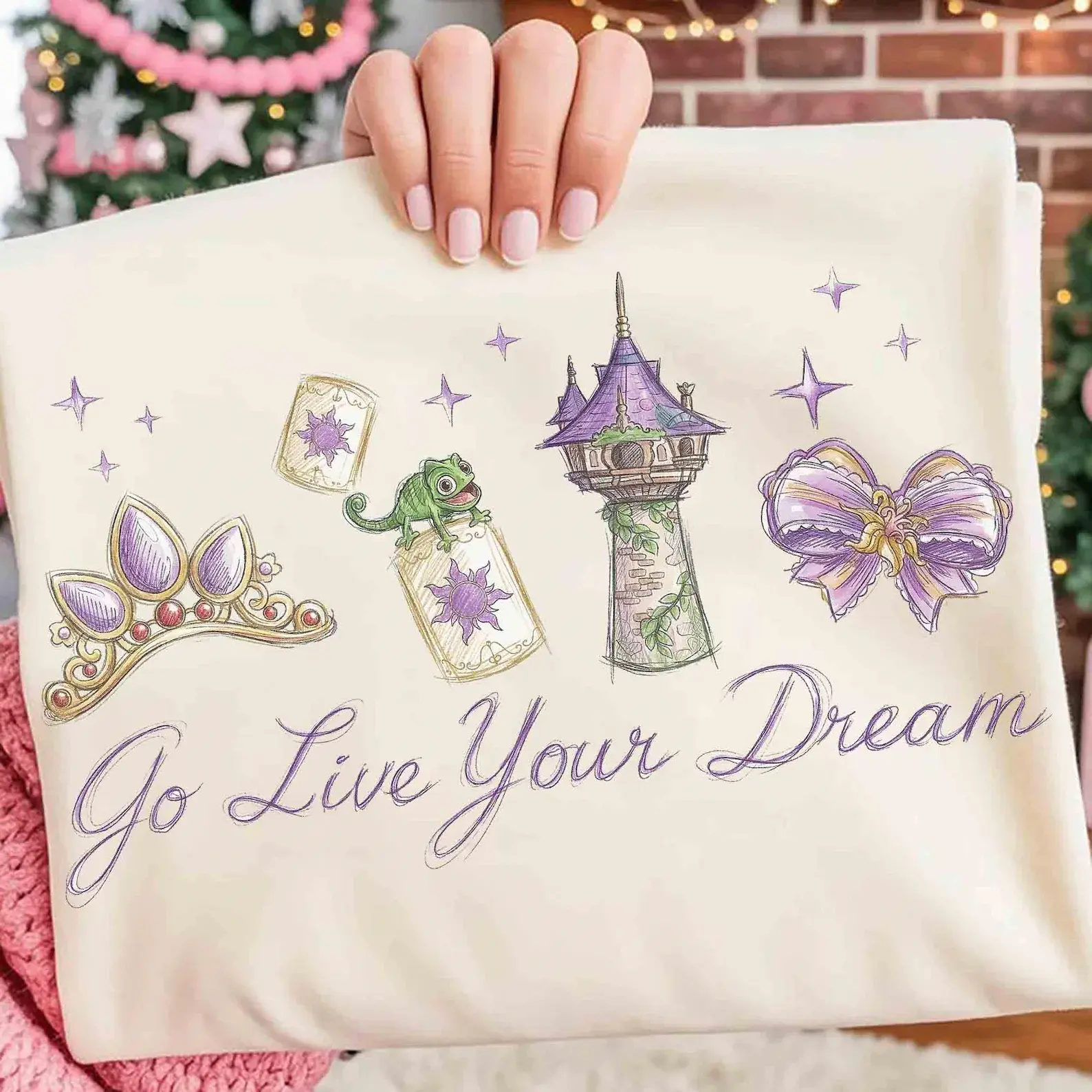 WDW Rapunzel Princess Shirt, floating lanterns Corona Castle Tee, Go Live Your Dream, Gift For Her, WDW Girl Trip