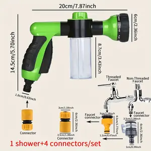 2-In-1 Pet Bathing Kit: High-Pressure Washer Nozzle With Soap Dispenser - Ideal For Dogs & Cats Dog Wash Accessories Dog Scrubber For Bath