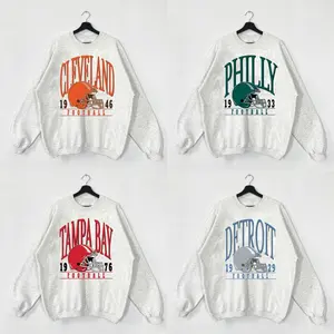 Vintage Football Sweatshirts Color Ash Grey, Unisex Football Crewnecks, Football Crewneck Sweatshirt