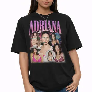 Adriana Lima Vintage Shirt Y2K Supermodel Tee Victoria Secret Angel Aesthetic Retro Graphic T-Shirt