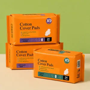 X9 Organic Cotton Feminine Pads - Single Item, Absorbent, Leak-Proof, Fragrance-Free