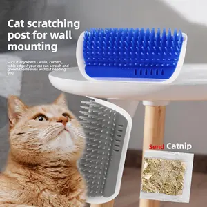Cat scratching device for corner self-entertainment, cat face scratcher toy, self-service scratching board, pet supplies Pet Self Grooming Brush, Cat Corner Massage Comb, Cat Scratcher, Pet Back Massager, Wall Corner Cat Scratching Brush, Pet Stuff