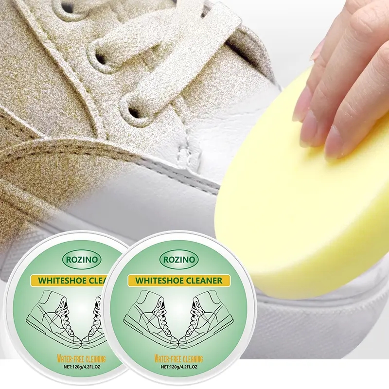 120g white shoe cleaner, waterless cleaning, convenient and fast, care and maintenance, easily removes various stubborn stains, suitable for white shoes of various materials, keeping shoes as white as new