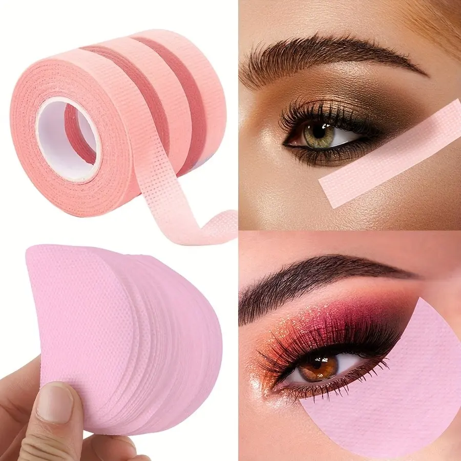 4-Pack Eyeshadow Adhesive Tape Set, Non-Woven Makeup Protective Film, Eyeshadow Stickers, Eyeliner, Mascara, Lipstick, Eyelash Extension Tools, Cosmetic Tools, Makeup Accessories