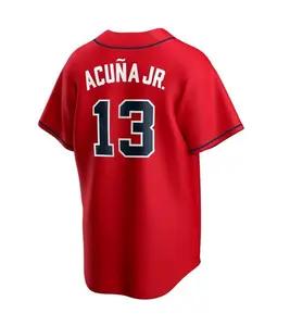 Full Print Acuna Jr. #13 Baseball Baseball Jersey Jersey, Vintage Casual Unisex Jersey Shirt for Men & Women, Baseball Jersey for Men and Women, Baseball Jersey Style