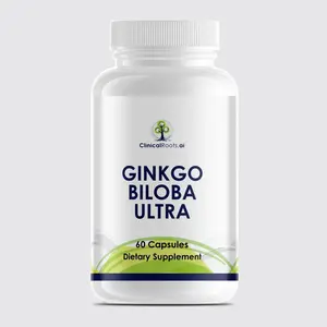 ClinicalRoots.ai Ginkgo Biloba Ultra – 60 Capsules for Memory, Focus & Circulation Support – Advanced Ginkgo Formula