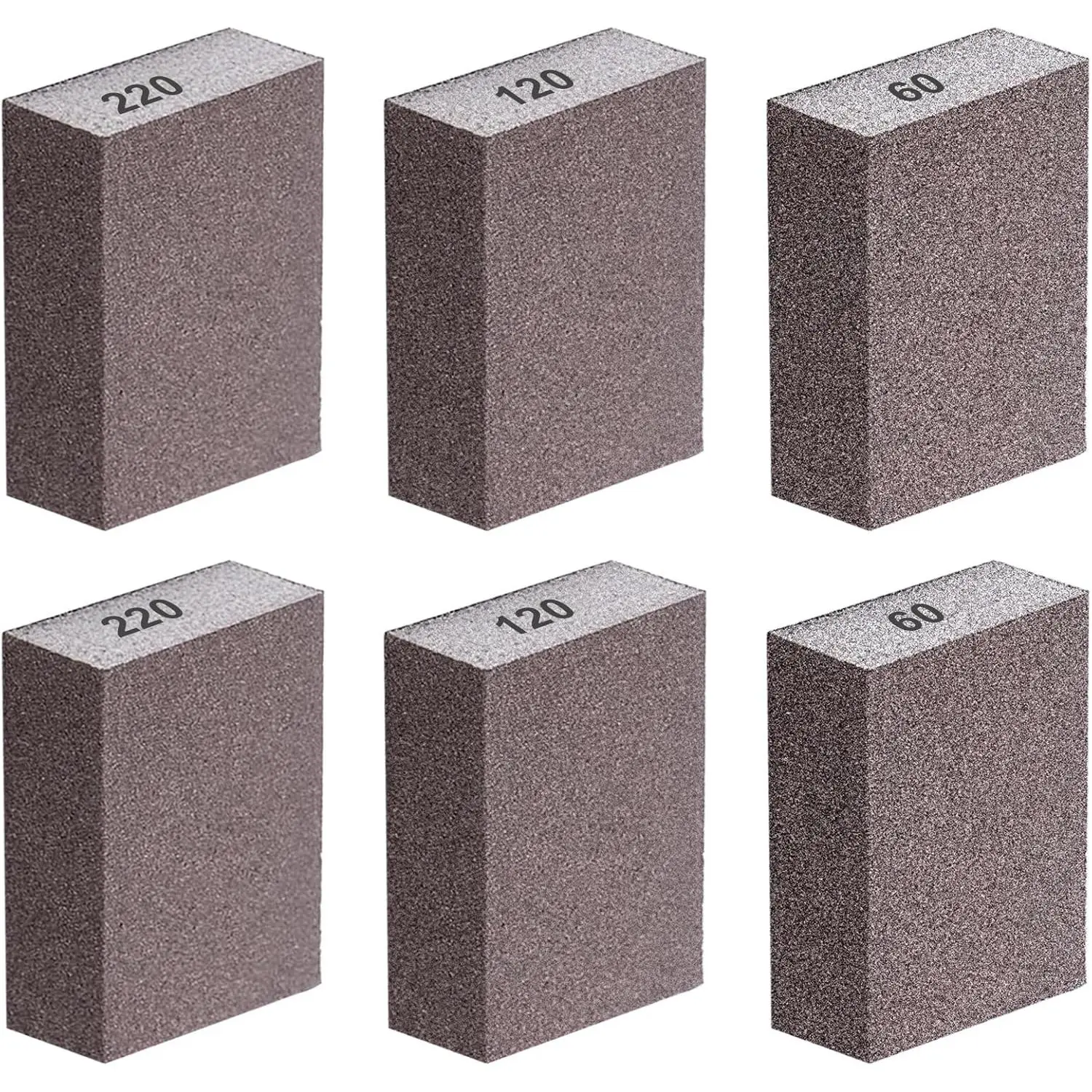 6Pack Sanding Block 60/120/220 Grit Sandpaper Block Washable and  Sanding Blocks for /Drywall/Metal/Glasses Sanding Block Set Sanding Sponge