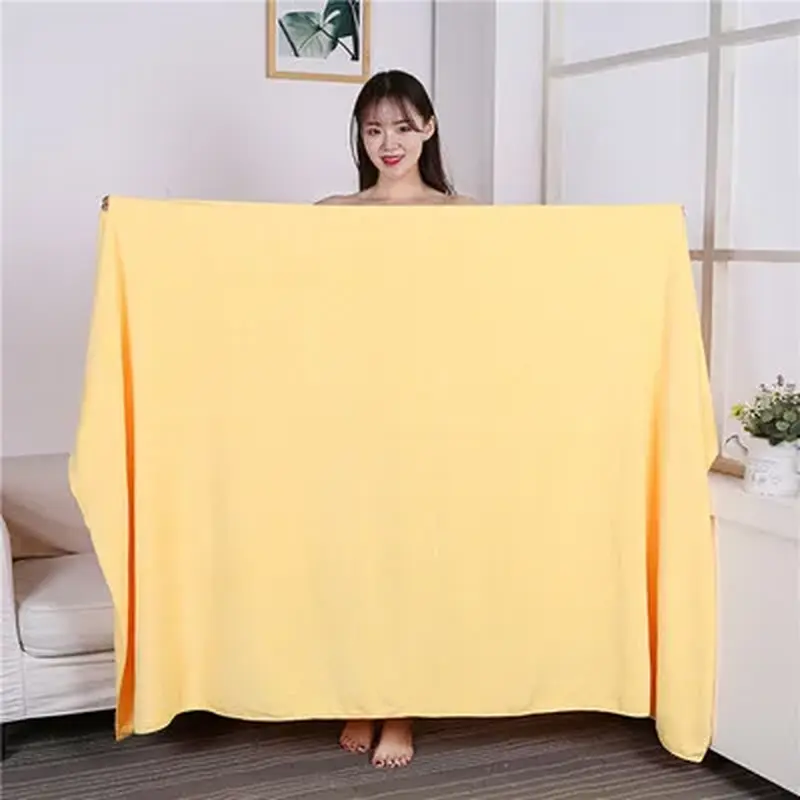Extra Large Microfiber Bath Towel, Super Absorbent, Quick-Drying Soft Hotel Beauty Salon Sauna Sports Towel NONE
