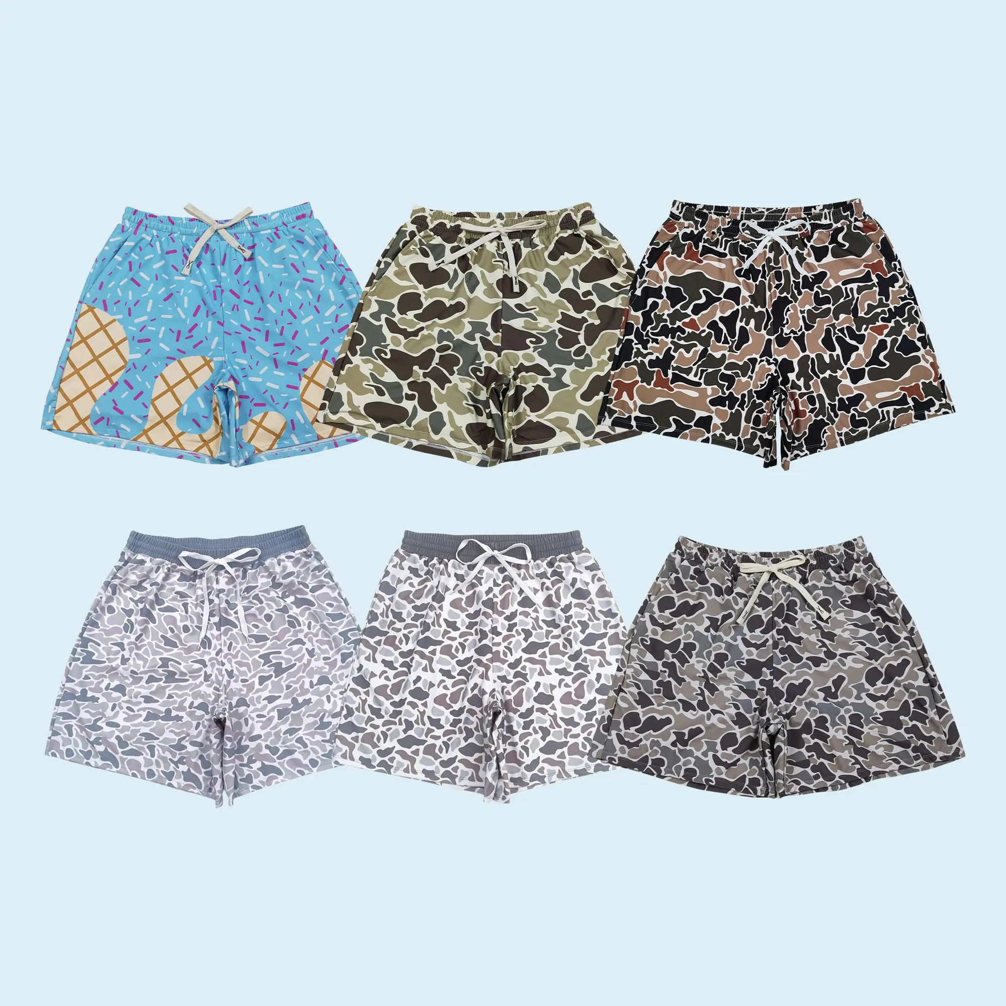 Adult man camouflage style summer swim trunks Adult man camouflage style summer swim trunks
