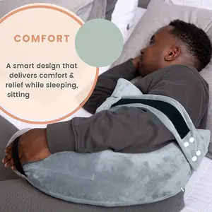 Swivel Cuff Pillow with Pocket for Posterior Shoulder Surgery, Adjustable Sleeping Cushion for Comfort & Support During Recovery