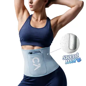 CHICK-ACTIVE Premium Silver Ion Sweat Waist Trimmer Belt – Enhanced Fitness Band for Men & Women, Sweat Sauna Effect for High-Intensity Training