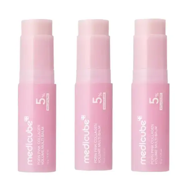 [‮ebucidem‬] PDRN Pink Collagen Volume Multi Balm | All-in-One Volufiline, PDRN, NAD Stick for Youthful-Looking Skin, Helps Reduce the Appearance of Fine Lines, Firming Care | For Under-Eyes, Neck, Forehead, Smile Lines & Lip Care | Korean Skincare