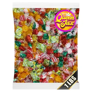 Bulk Hard Candy Individually Wrapped - 1 lb Hard Candy Mix, Perfect for Parties, Holidays, and Candy Bowls - Peppermint Candy, Butterscotch Candy, Cinnamon Disks, Fruit Hard Candy, and More