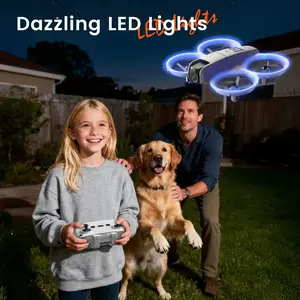 CJC i1 Mini Drone for Kids 4+, RC Toy Quadcopter with Dual 480P HD Camera, Obstacle Avoidance, 360° Air Stunt Flips, 10M Remote Control Range, Up to 10 Mins Flight Time for Beginners