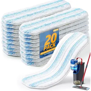 20 Pack Mop Replacement Pads for O Cedar H2pro Flat Mops,Mop Pads for  Mop Refills,Washable and  Microfiber Mops Pad Compatible with Ocedar Flat