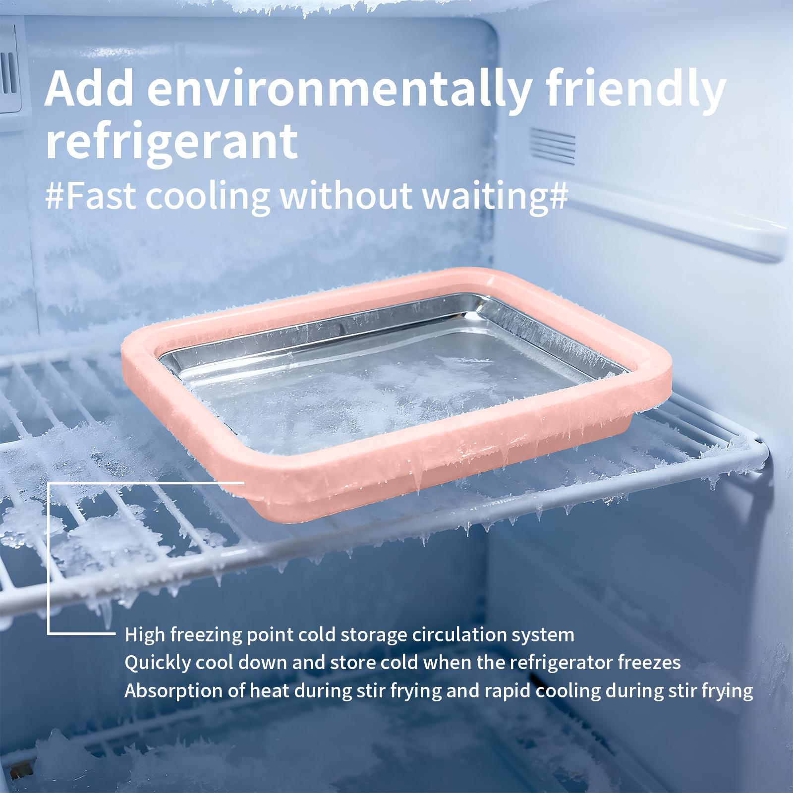 nstant  Cream Maker, Rolled  Cream Maker, Frozen Yoghurt Plate Instant Gelato Pan/Roll, Homemade DIY for Fun Parent-Child Activities Families White ice