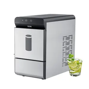 【DealsForYouDays】VEVOR Countertop Ice Maker, TikTokShopBlackFriday, 37lbs in 24Hrs, Auto Self-Cleaning Portable Ice Maker with Ice Scoop, Basket and Drainpipe, 2 Ways Water Refill Stainless Steel Ice Machine for Home Kitchen Office