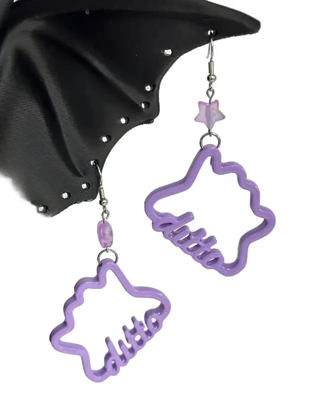 Mimic Blob Hoop Dangle Earrings