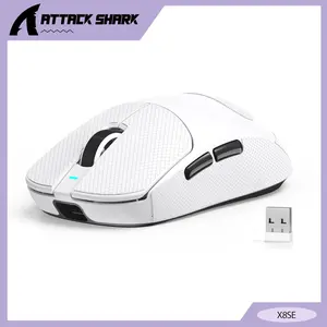 ATTACK SHARK X8SE Superlight Gaming Mouse,500 mAh Bettery,800-25000 DPI,Bluetooth/2.4GHz/Wired,PAW3311 Sensor,for Med to Large Hand Size