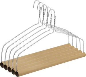 5 Sets Heavy Duty 18" Drapery Hangers with Strong 10.5 Gauge Alloy Steel Wire for Heavy Items (Silver)