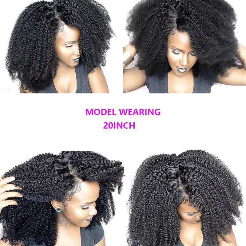 "12-20 Inch Remy Human Hair Clip In Extensions, Silky Straight Ombre Color Afro Kinky Texture, 8 Pcs/Set, Soft & Natural Hair Extensions for Women 120g/Pack "	