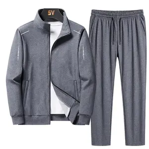 Men's Large Size (6XL - 8XL) Fashion New Autumn/Winter Suit - Sweatshirt & Sweatpants Set, Male Tracksuit with Jacket