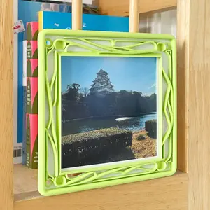 Simple 3D Printed Picture Frame for Wall or Desk Display | Unique Organic Pattern Art Piece | Custom Colors Made to Order | Pin Holes for Easy Hanging | Modern Home Decor Photo Installation