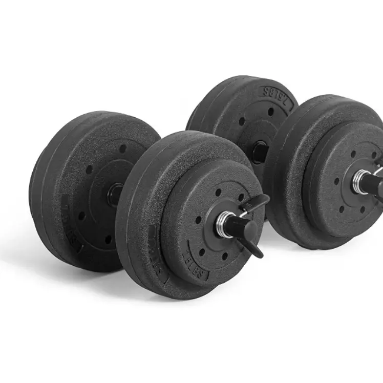 Barbell 40-Pound Adjustable Cement Dumbbell Set – Versatile Weights for Home Gym Excellence