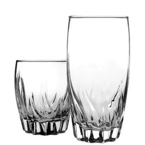 12 Piece Radiant Drinking Glasses Set, 16 oz & 12 oz Clear Glasses - Perfect for Your Kitchen and Bar - Drinkware