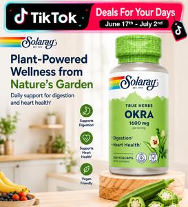 Solaray Okra Fruit 1600mg — More Vitamin C than Oranges — Women's Wellness Daily