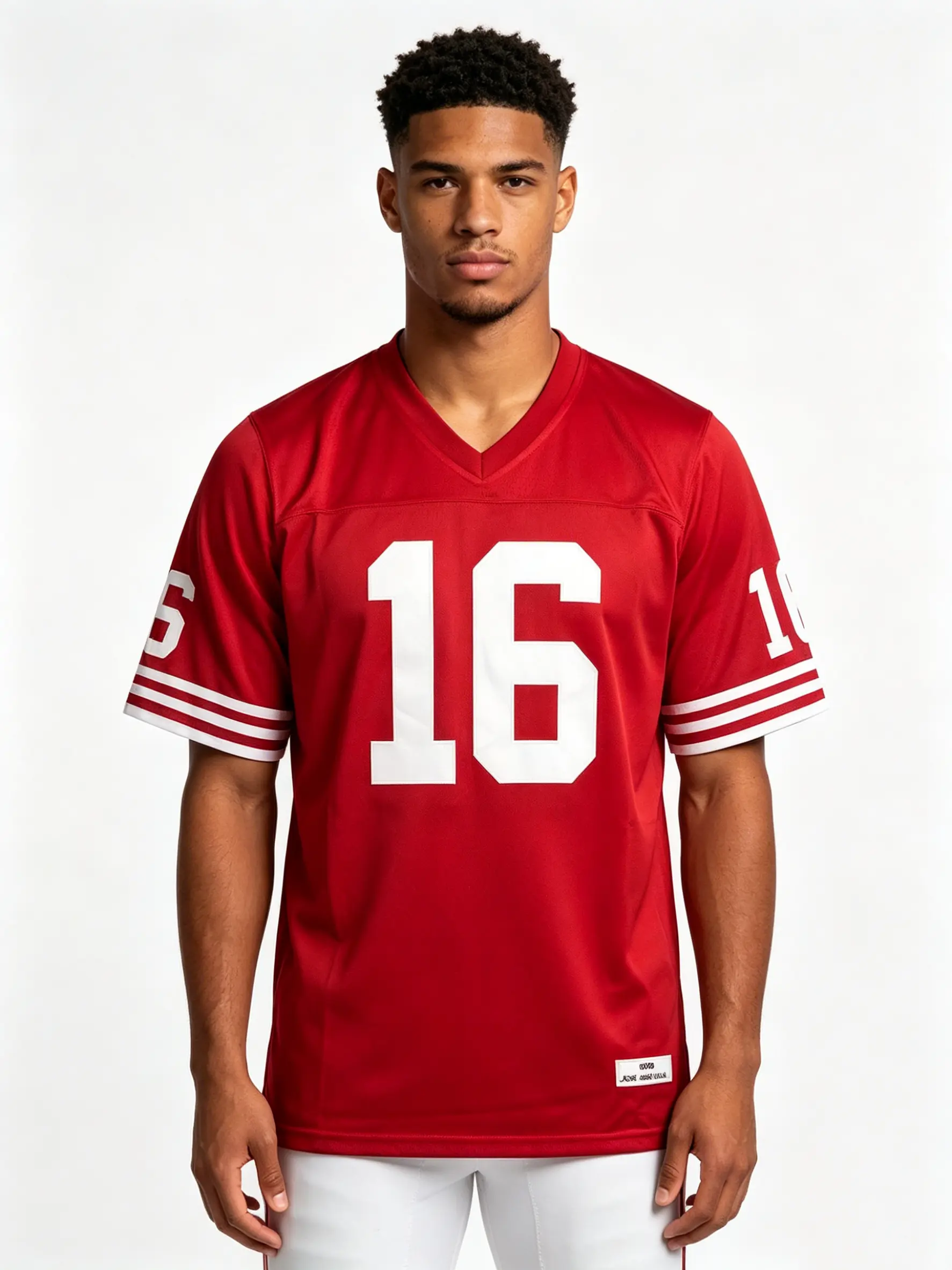 Retro '90s Style Football Jersey, Unisex #16 Montana Embroidered Patch American Football Top, Loose Breathable Mesh Fan Apparel, Football Fashion, Dual Jersey Patch Men's American Football Tops