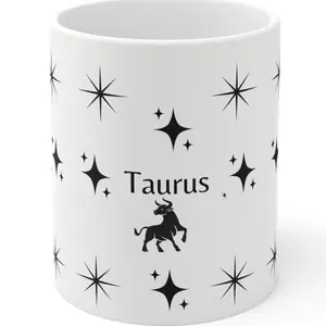Zodiac 11oz Coffee Mug - Horoscope Ceramic Cup, Astrology Drinkware, Constellation Gift, Star Sign Gift, Birthday Present Mug - Bottles, Water Bottles