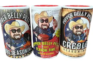 PEPPER BELLY PETE'S 3 PACK ASSORTED SEASONINGS - BBQ Flavor-Time Creole - 8 oz Each (Creole 7 oz)- Authentic Tastes for Classic Dishes - Spice