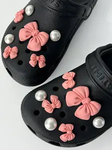 Cute Bowknot Design Shoe Charms, Fashionable Shoes Decorations for Women's Fashion, Shoes Accessories for Daily Use, Croc Jibbitz