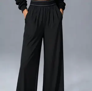 Women's Wide Leg Quick Dry Pants Stretchy Breathable Flowy Trousers with Pockets Casual Office Commute Athleisure Daily Wear