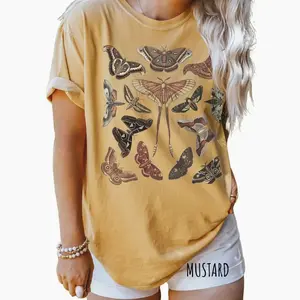 Vintage Moth Shirt, Nature Shirt, Butterfly TShirt, Gift for Mom, Gift for Her, Moth TShirt, Moths Shirt, Plus Size TShirts, Vintage Shirt