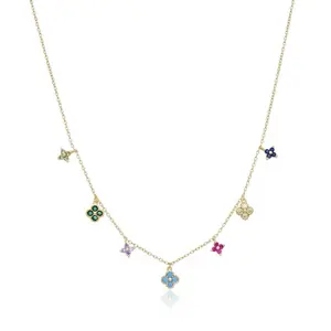 Multicolor Clover Necklace Multicolor Clover Necklace