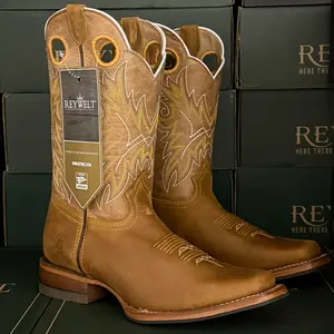 250-H Crazy Mango Mens Pull-On Square Toe Western Boot Hecho En Mexico