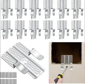 12 Pack Drywall Repair Clips, 1/2 inch Drywall Fastener Clip with 24 Screws, Stainless Steel Wall Patch Clips for Damaged Walls Repairing
