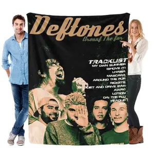 Deftones Metal Band Flannel Throw Blanket - Super Warm, Contemporary-Look Bedding with Room Decor & Bedroom Accessories Appeal, Ideal for Living Room, Picnic Use, Beds, Sofas and Gifting,summervibes