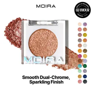 Moira | Chroma Light Eye Shadow | High-Pigment Foiled Finish, Creamy Blendable, Long-Lasting Single Shadow, Shade, 100% Vegan, Microfine Shimmer (005, Sugar Crush)