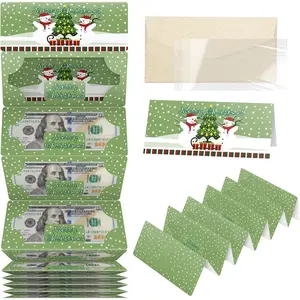 Christmas  Holder with 10 Slots, Christmas Party  Card Supplies,   Envelopes(Green)
