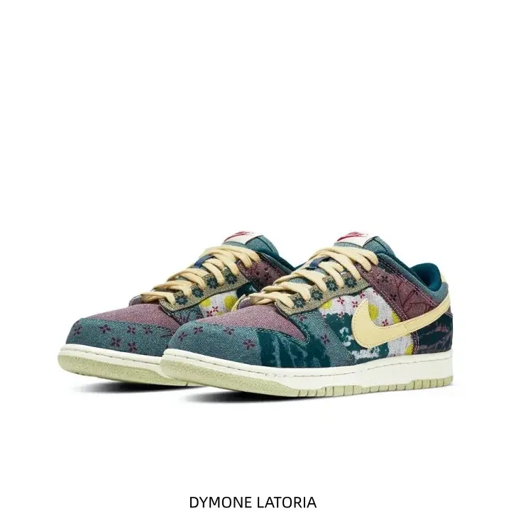Vintage Floral Patchwork Low‑Top Skate Sneakers Beige Laces Non‑Slip Rubber Sole Fashion Shoes for Men Women
