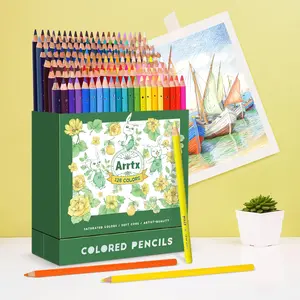 Arrtx Professional Colored Pencils with MeiLiang Watercolor Paint Set 48 Vivid Colors Artist-Quality for Beginners & Professionals Coloring Book Markers Drawing Crayon